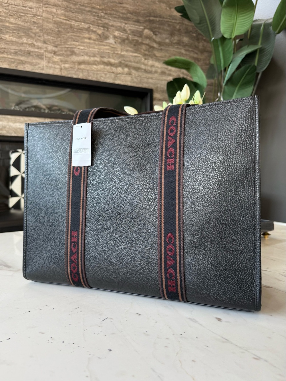 New COACH Large Smith Tote Bag Pebble Leather - Picture 14 of 16